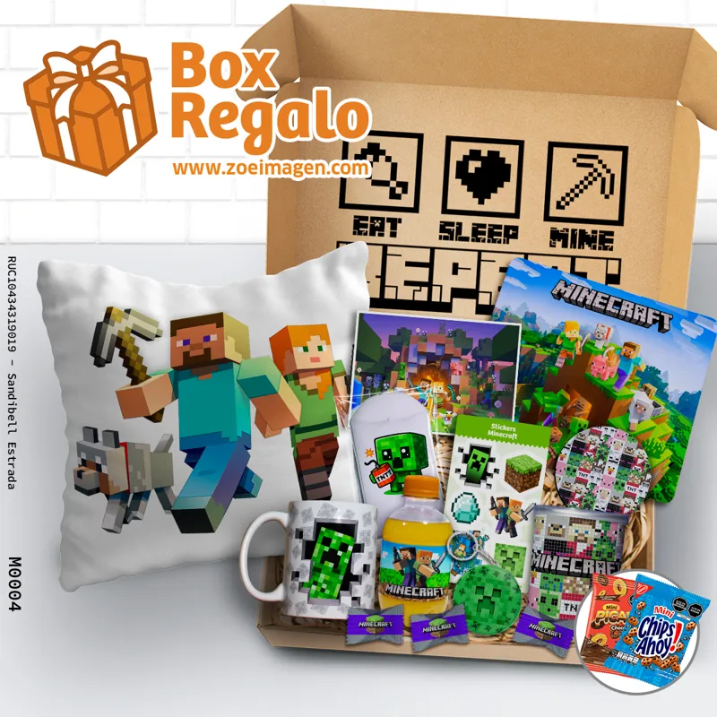 box temático minecraft